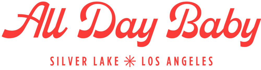 All Day Baby - Logo. Silverlake, Los Angelos.